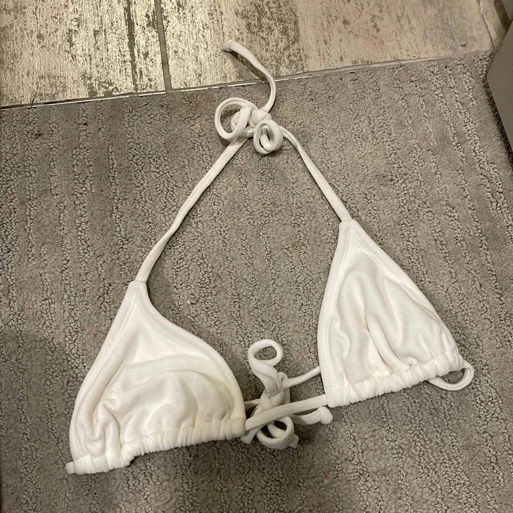 Frankie’s bikini never worn white triangle top